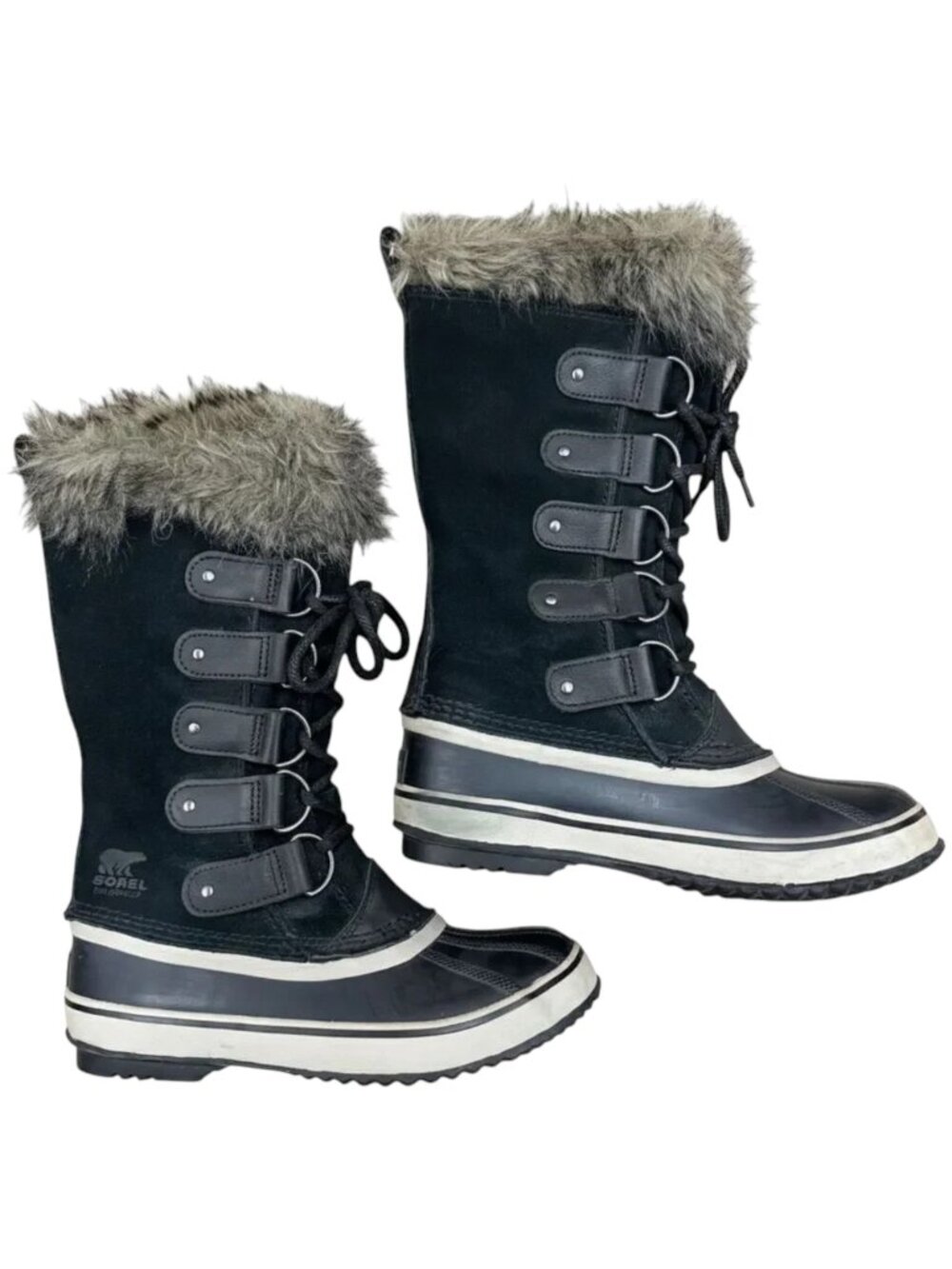 Sorel Size 8 Explorer Joan Waterproof‎ Black Winter Boots